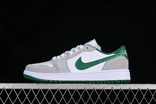 All categories Air Jordan Jordan series basketball shoes Air Jordan 1 Low Air Jordan 1 Low Golf AJ1 Joe 1 new golf version gray white green color DD9315-112